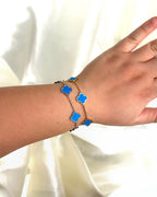 Blue Clover Armband
