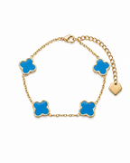 Blue Clover Armband