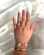 White Classic Clover Armband