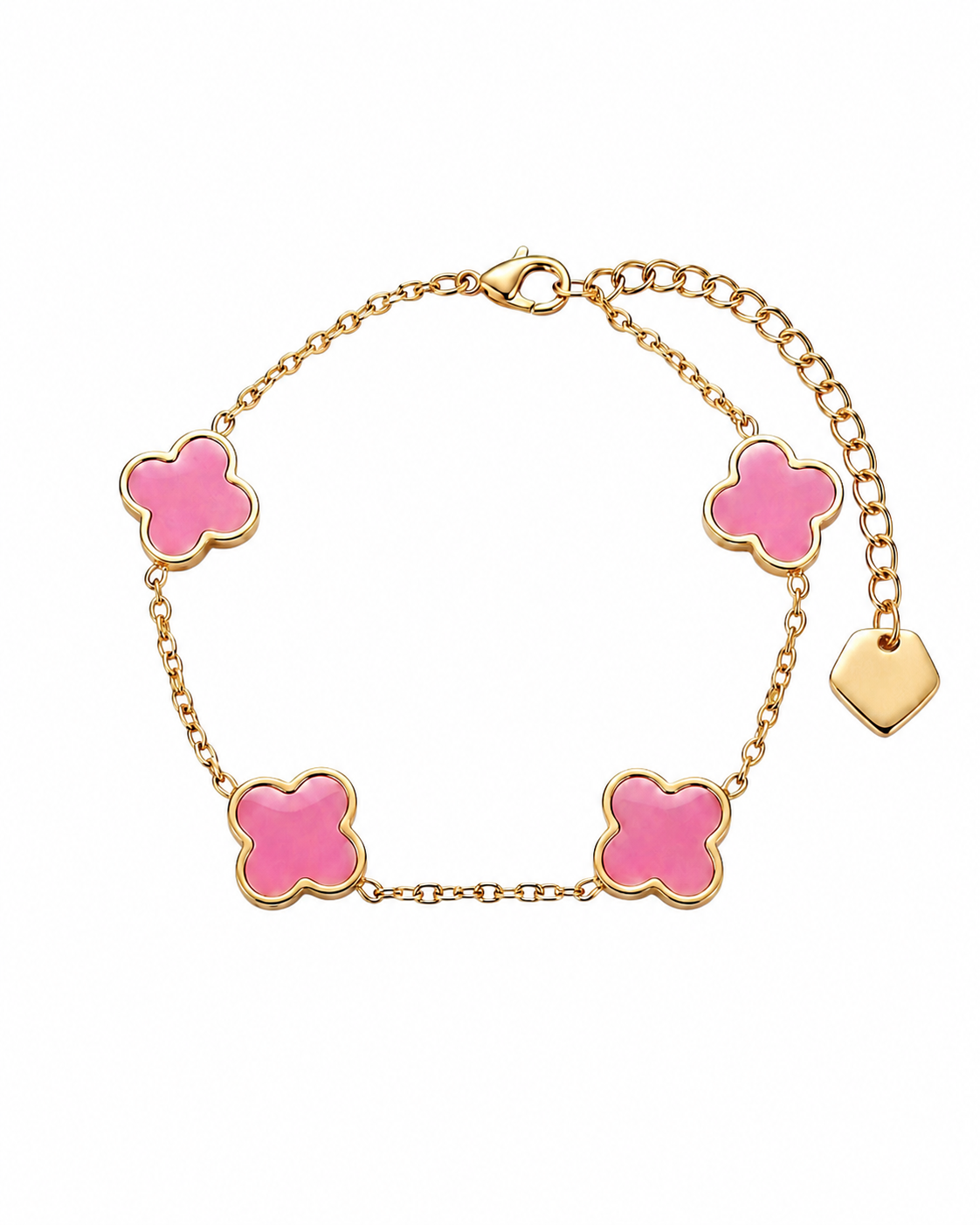 Pink Clover Armband
