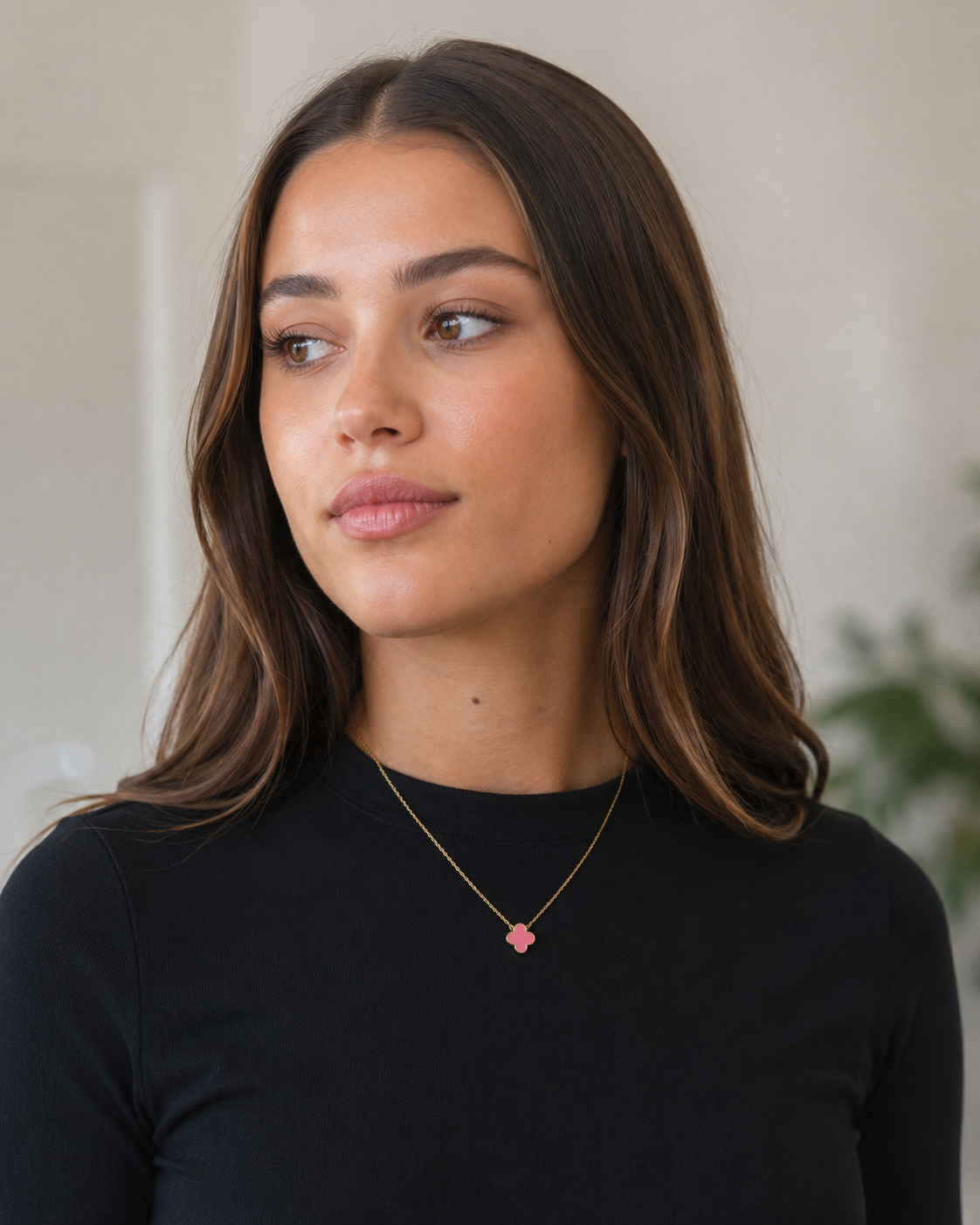 Pink Clover Kette