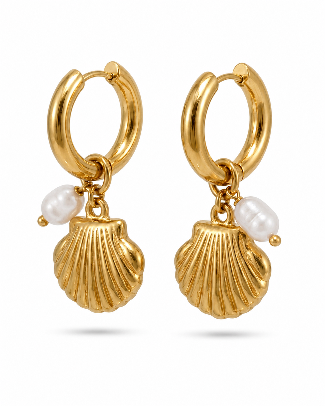 Seashell Perl Ohrringe
